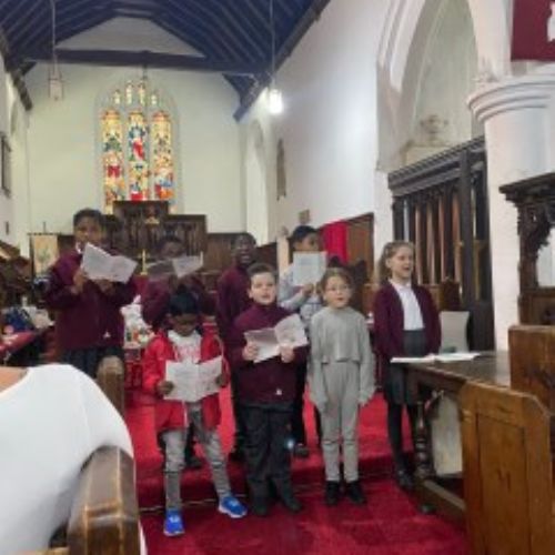 Choir singing at the Church Christmas Fair